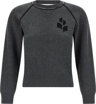 Isabel Marant Loriby Sweatshirt - Dames - Ronde hals truien - Grijs - 2XS - Katoen - Truien & Vesten