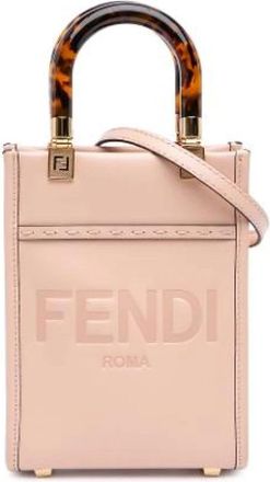 Fendi Pre-owned Mini Sunshine Shopper - Dames - Vintage Mini Tas - Roze - ONE Size - Leer - Vintage