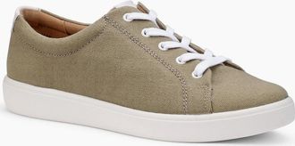Hotter Womens Molly Womens Canvas Shoes - Moss Canvas - Size: 6.5