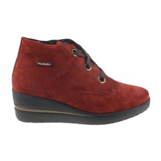 Mephisto Peryne Dameslaars Wijde Pasvorm - Dames - Sleehakken - Rood - 40 1/2 EU - Su&egrave;de - Schoenen