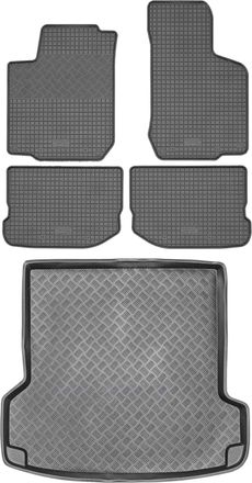 OEM Juego De Alfombrillas De Goma Para Coche Y Maletero Para Skoda Octavia I Kombi (1997-2004)