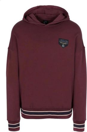 A|X Armani Exchange Hooded Long Sleeve Sweatshirt with Front Pockets - Heren - Hoodies - Rood - XL - Hoodies & sweatvesten