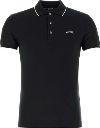 Ermenegildo Zegna Black Regular Fit Polo