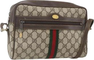 Gucci Pre-owned Cross Body Bags, female, Beige, Size: ONE SIZE Pre-owned Plastic Cross Body Bag