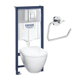 GROHE Inodoro Suspendido Compacto Serel + Estructura De Soporte Grohe Asiento + Plato + Dispensador
