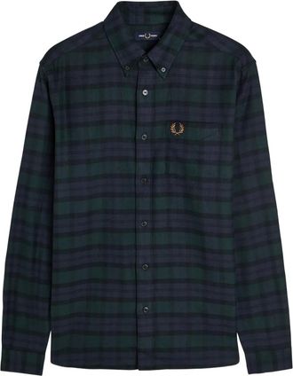 Fred Perry check-pattern shirt - men - Cotton - M - Blue