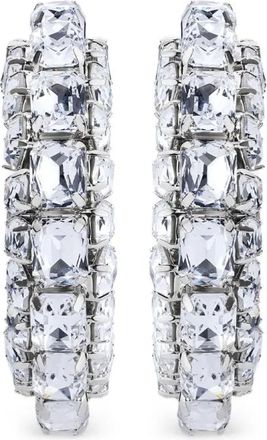 Area Orecchini a cerchio con cristalli - Argento