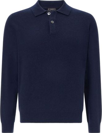 Boggi Milano cashmere polo shirt - men - Cashmere - L - Blue