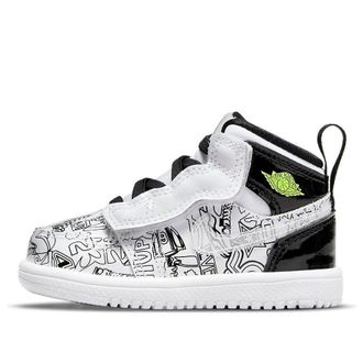Nike Jordan (TD) Air Jordan 1 Mid Alt SE White Black Graffiti DH9682-100