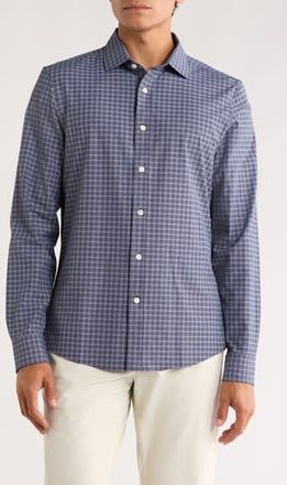 Rhone State of Mind Slim Fit Button-Up Shirt State of Mind Slim Fit Button-Up Shirt in Navy Glen Plaid at Nordstrom Rack, Size Xx-Large
