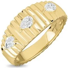 Bony Levy 18K Gold Cleo Diamond Wide Ring in 18K Yellow Gold/diamond at Nordstrom, Size 6.5