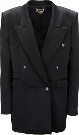 Elisabetta Franchi Klassieke Blazer met Knopen - Dames - Blazers - Zwart - XL - Jassen