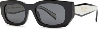 Prada Rectangle-frame Sunglasses - Black - One Size