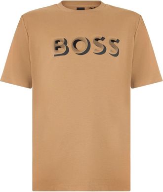 HUGO BOSS H-Thompson 656 T-Shirt - Heren - T-shirts - Beige - L - Katoen - Tops
