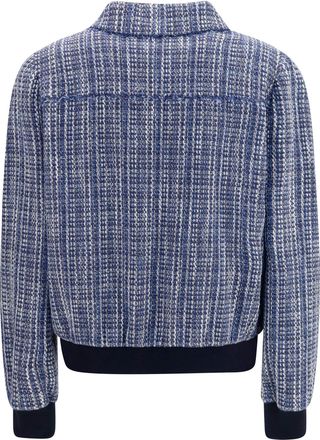 Kiton Womens Tweed Jacket Blu