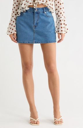 Vigoss Denim Miniskirt in Medium Wash at Nordstrom Rack, Size 30