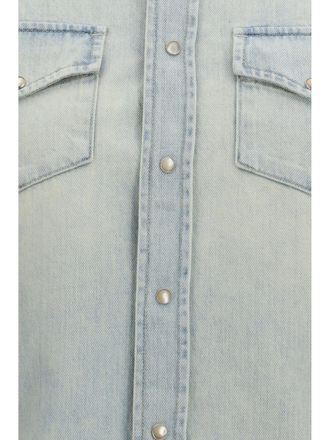 Jacob Cohen Womens Shirt Western Light Blue Denim Cotton