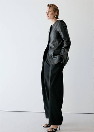 Mango Pantaloni palloncino pinces nero - Donna - 38 - MANGO