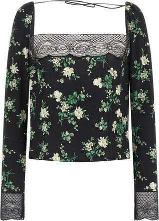 Dolce & Gabbana Black Flower print top