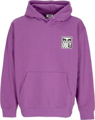 Obey Lichte Hoodie Mannen Eyes Icon 2 - Heren - Hoodies - Paars - XL - Katoen - Hoodies & sweatvesten