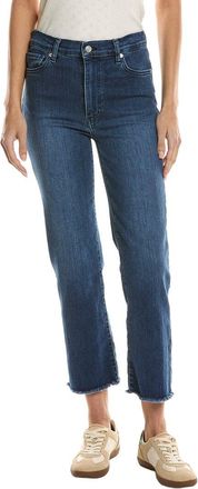 Frame Denim Le Sleek Thunderstorm Raw Fray Straight Crop Jean