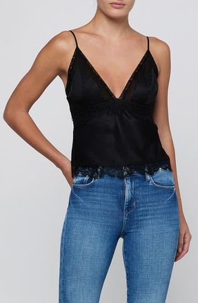 L'agence Elka Lace Camisole in Black at Nordstrom, Size X-Large