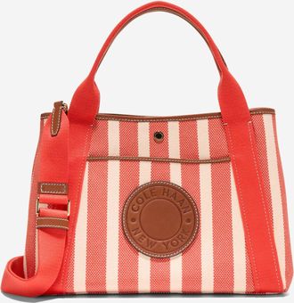Cole Haan Womens Amagansett Canvas Tote Bag - Orange