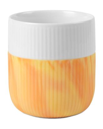 ROYAL COPENHAGEN Fluted Contrast Fiery Yellow Marble Mug With $4 Credit