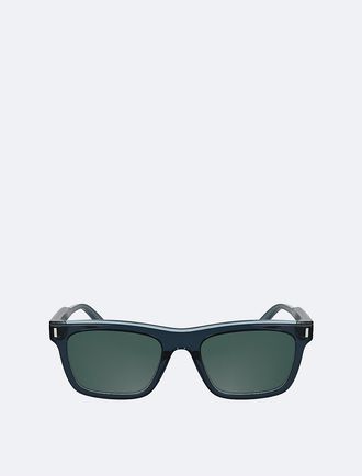 Calvin Klein Mens Modified Rectangle Sunglasses - Blue