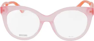 Moschino MOS613 Pink Acetate Round Frame Eyeglasses - Pink