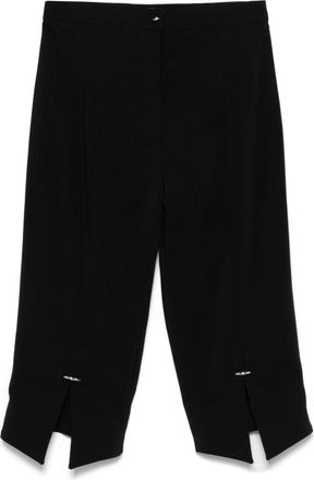 MUGLER pierced cropped trousers - Black