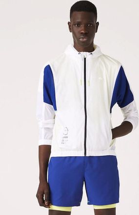 Lacoste Mens Colour-Block Windbreaker Jacket - White - Size: 40/38/Regular