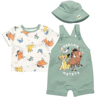 Disney Shortall T-Shirt & Hat Set in Lion King Multicolor at Nordstrom, Size Newborn