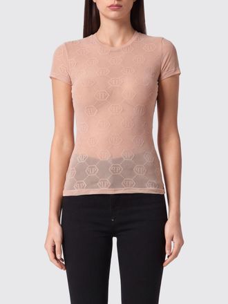 Philipp Plein Slim Fit Sheer Polyamide T-Shirt with Hexagon Logo