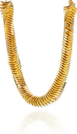 Federica Tosi Gold Lace Kate 18k Gold Plated Bronze Metal Necklace