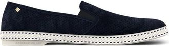 Rivieras Shoes Classic Suede Slip-On Loafer in Navy at Nordstrom, Size 43