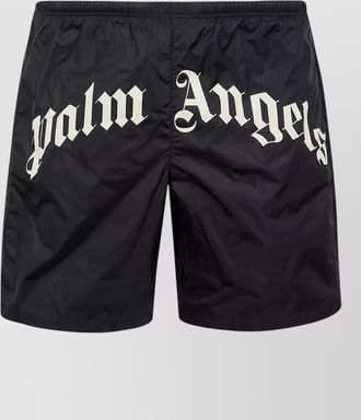 Palm Angels curved branding swim shorts back pocket