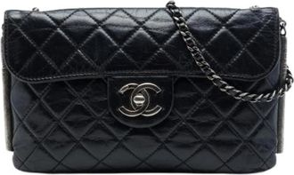 Chanel Pre-owned Flap Bag - Dames - Vintage Schoudertas - Zwart - ONE Size - Leer - Vintage