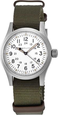 Hamilton Khaki Field Mechanical White Dial Fabric Strap Mens Watch H69439411