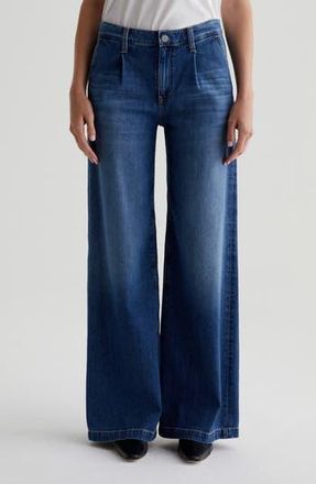 AG - Adriano Goldschmied Stella Pleated Wide Leg Jeans in Provence at Nordstrom Rack, Size 24