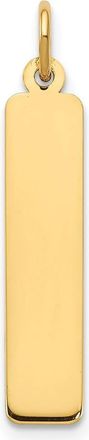 Diamond2Deal 14k Gold Medium Blank Bar Charm Pendant
