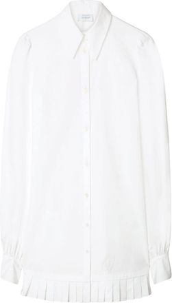 Off-white poplin pleated shirt dress - women - Cotton - 38