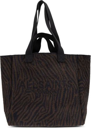 AllSaints Izzy shopper met zebraprint - Bruin