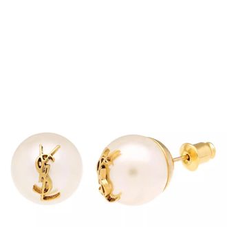 Saint Laurent Earrings - Cassandre Pearl Earrings - gold - Earrings for ladies