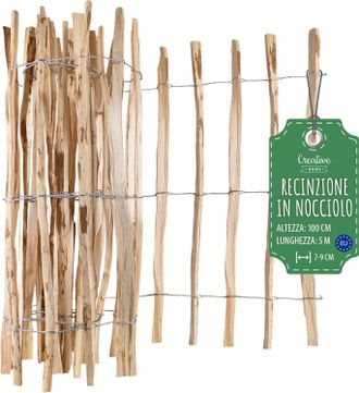 Creative Home Recinzione Nocciolo 100x5 M - Spazio Listelli 7-9 Cm
