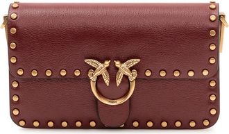 Pinko Love One Slouchy Baby - Dames - Schoudertassen - Rood - ONE Size - Leer - Tassen