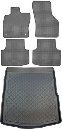OEM Volkswagen Passat B8 Sed&aacute;n (4 Puertas) Desde Diciembre De 2014. Juego: Alfombrillas De Goma Para Coche + Alfombrilla Para Maletero