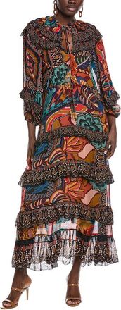 Farm Rio Fall Mix Multicolor Maxi Dress