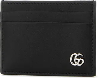 Gucci Mens Dahir Card Case Black Calf Skin Cases