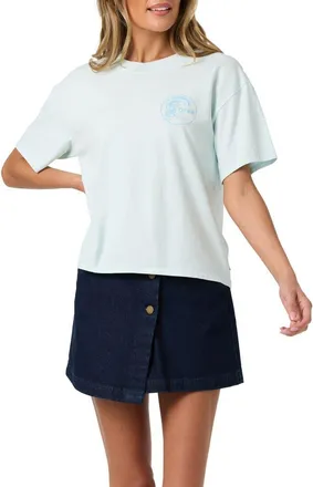 O'Neill OG Salty Circle Surfer Graphic T-Shirt in Pastel Blue at Nordstrom, Size Xx-Large
